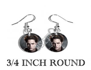 EDWARD TWILIGHT PHOTO FISH HOOK CHARM Earrings