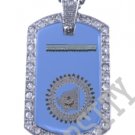BLACKFOOT AMERICAN INDIAN FLAG Iced Out CZ BLING Dog Tag