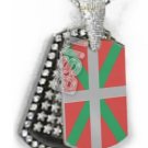 Basque NATIONALIST Ikurriña FLAG PENDANT Iced Out CZ BLING Charm Dog Tag