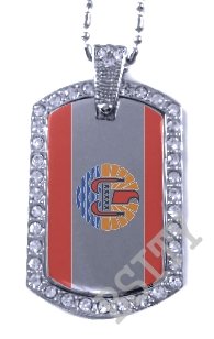 French Polynesia FLAG PENDANT Iced Out CZ BLING Charm Dog