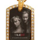 SOOKIE ERIC TRUE BLOOD PHOTO GOLD CZ BLING CHARM Dog Tag NECKLACE