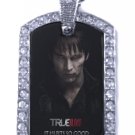BILL TRUE BLOOD PHOTO SILVER CZ BLING CHARM Dog Tag NECKLACE