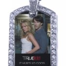 SOOKIE BILL TRUE BLOOD PHOTO SILVER CZ BLING CHARM Dog Tag NECKLACE