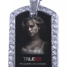 SOOKIE TRUE BLOOD PHOTO SILVER CZ BLING CHARM Dog Tag NECKLACE