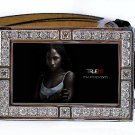 TARA THORNTON PHOTO TRUE BLOOD BLING ICED OUT CZ SILVER BELT BUCKLE