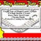 Military License Plate Frames
