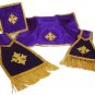 Red, Green, Gold or White, Black, Purple Chasuble Fiddleback Vestment 5 Set Lot