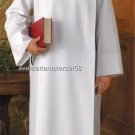 Catholic White Alb Velcro Closure at Shoulder Polyester S,M,L,X-LG Catholic White Alb Velcro Closure at Shoulder Polyester S,M,L,X-LG