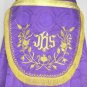 Purple Cope Vestment with Stole Gold Embroidery Satin Lined Trad Catholic