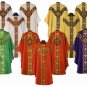 Trad Chasuble Vestment 5 Set Lot White or Gold, Red, Violet, and Green 5 Pieces