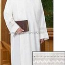 Catholic Alb Cassock Velcro Closure Neck Lace Medium Weight Fabric S,M,L,X-LG Catholic Alb Cassock Velcro Closure Neck Lace Medium Weight Fabric S,M,L,X-LG