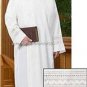 Catholic Alb Cassock Velcro Closure Neck Lace Medium Weight Fabric S,M,L,X-LG