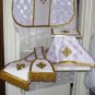 White Chasuble Set Vestment Fiddleback 5 Pieces NEW +Stole,Maniple,Veil,Burse