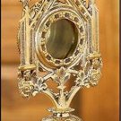 Traditional Catholic Brass Ornate Monstrance Style Reliquary 11 1/2"H x 5"W Traditional Catholic Brass Ornate Monstrance Style Reliquary 11 1/2"H x 5"W