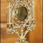 Traditional Catholic Brass Ornate Monstrance Style Reliquary 11 1/2"H x 5"W