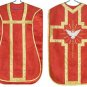 Red, Green, White, Violet, Black, Gold Chasuble Fiddleback 6 Vestment Set Lot