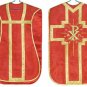 Red, Green, White, Violet, Black, Gold Chasuble Fiddleback 6 Vestment Set Lot