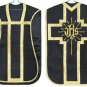 Red, Green, White, Violet, Black, Gold Chasuble Fiddleback 6 Vestment Set Lot