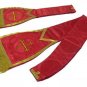 Red, Green, White, Violet, Black, Gold Chasuble Fiddleback 6 Vestment Set Lot