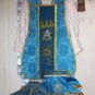 Blue Marian Chasuble Set Fiddleback Vestment Latin Mass NEW Gold Embroidery
