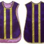 Spanish Fiddleback Vestment Set Lot: 5 Sets @ Red,Green,Black,White/Gold,Violet
