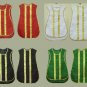 Spanish Fiddleback Vestment Set Lot: 5 Sets @ Red,Green,Black,White/Gold,Violet