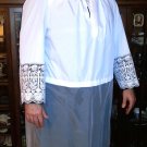 Alb Vestment Lace Beau Veste Custom Lace Sleeves 7 1/2", Lace Bottom 42" Alb Vestment Lace Beau Veste Custom Lace Sleeves 7 1/2", Lace Bottom 42"