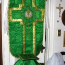 Chasuble Set Green Fiddleback Vestment  Includes Veil,Burse,Maniple,Stole NEW