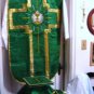 Chasuble Set Green Fiddleback Vestment  Includes Veil,Burse,Maniple,Stole NEW