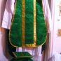 Chasuble Set Green Fiddleback Vestment  Includes Veil,Burse,Maniple,Stole NEW