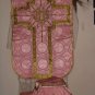 Rose IHS Chasuble Set Vestment Fiddleback Catholic NEW Veil,Burse,Stole,Maniple