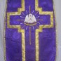 Purple Chasuble Set Vestment Fiddleback Pelican 5 Pcs+Veil,Burse,Maniple,Stole