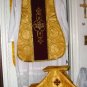 Gold Chasuble Vestment Fiddleback 5 Pieces NEW Lovely Latin Mass FREE SHIP USA