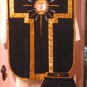 Chasuble Set Black Fiddleback Latin Requiem Mass + Veil,Burse,Maniple,Stole