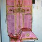 Rose Chasuble Set Vestment Fiddleback 5 Pc NEW+Maniple,Stole,Veil,Burse