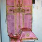 Rose Chasuble Set Vestment Fiddleback 5 Pc NEW+Maniple,Stole,Veil,Burse