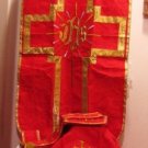 Red Chasuble Set Fiddleback IHS Latin Mass NEW + Stole,Maniple,Veil,Burse Red Chasuble Set Fiddleback IHS Latin Mass NEW + Stole,Maniple,Veil,Burse