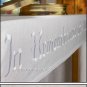 100% Linen Altar Cloth Embroidered Remembrance of Me Size: 52" x 96"