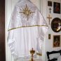 Vestment Catholic  White Humeral Veil Gold Embroidery IHS