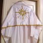 Vestment Catholic  White Humeral Veil Gold Embroidery IHS