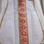 White Chasuble Set Fiddleback Vestment Latin Mass NEW+Maniple,Stole,Veil,Burse