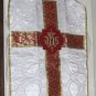 White Chasuble Set Fiddleback Vestment Latin Mass NEW+Maniple,Stole,Veil,Burse