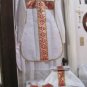 White Chasuble Set Fiddleback Vestment Latin Mass NEW+Maniple,Stole,Veil,Burse