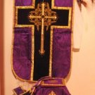 Purple Chasuble Vestment Fiddleback 5 Pieces NEW, Maniple,Stole,Veil,Burse Latin Purple Chasuble Vestment Fiddleback 5 Pieces NEW, Maniple,Stole,Veil,Burse Latin