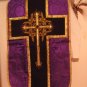 Purple Chasuble Vestment Fiddleback 5 Pieces NEW, Maniple,Stole,Veil,Burse Latin