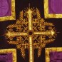 Purple Chasuble Vestment Fiddleback 5 Pieces NEW, Maniple,Stole,Veil,Burse Latin