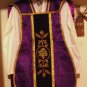 Purple Chasuble Vestment Fiddleback 5 Pieces NEW, Maniple,Stole,Veil,Burse Latin