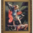 Saint Michael by Reni Catholic 8" x 10" Print 11" x 14" Gold Frame Under Glass