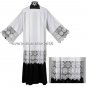 Catholic Box Pleated Surplice with IHS 9" Inch Lace Polyester Size: MEDIUM