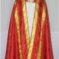 Red Cope Vestment with Stole Gold Embroidery Satin Lined Traditional Catholic